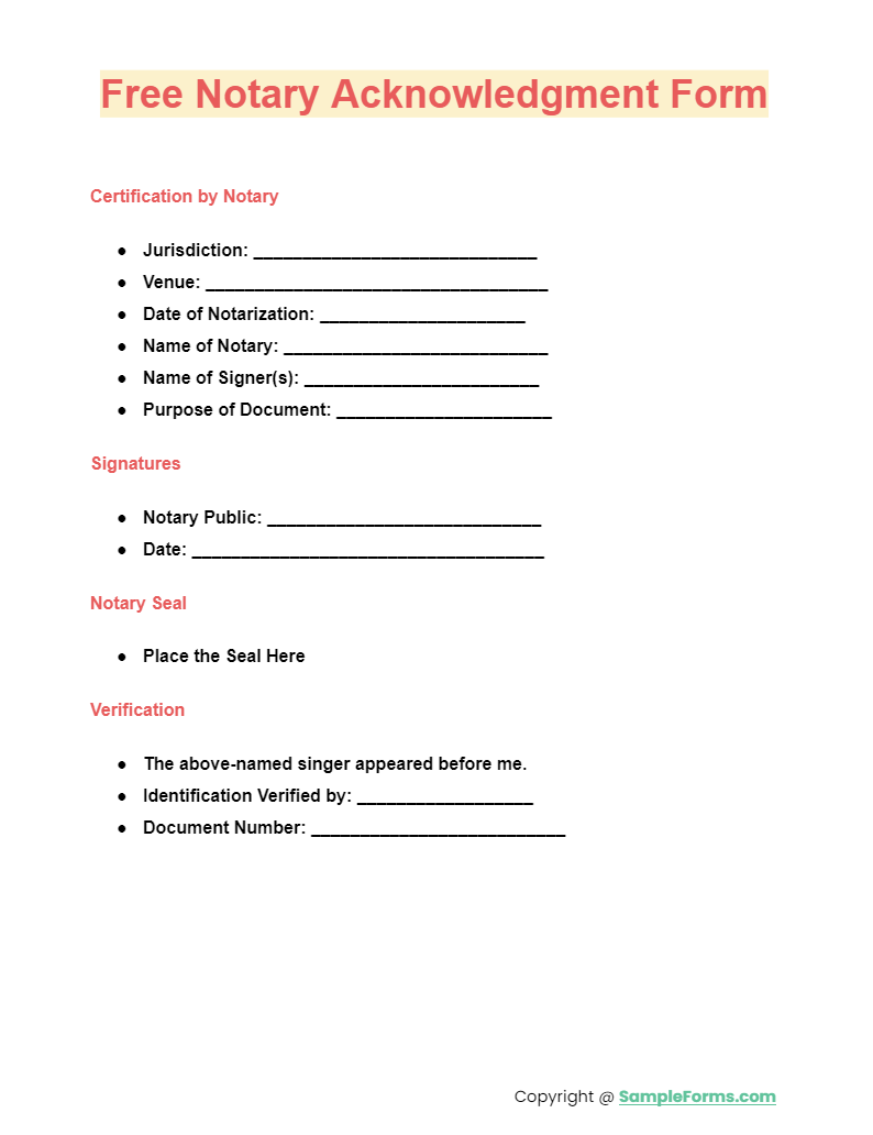 FREE 14 Notary Acknowledgment Form Samples PDF MS Word Google Docs FREE 14 Notary Acknowledgment Form Samples PDF MS Word Google Docs