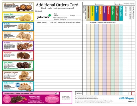 Free Printable Girl Scout Cookie Order Form 2023 Printable Forms Free