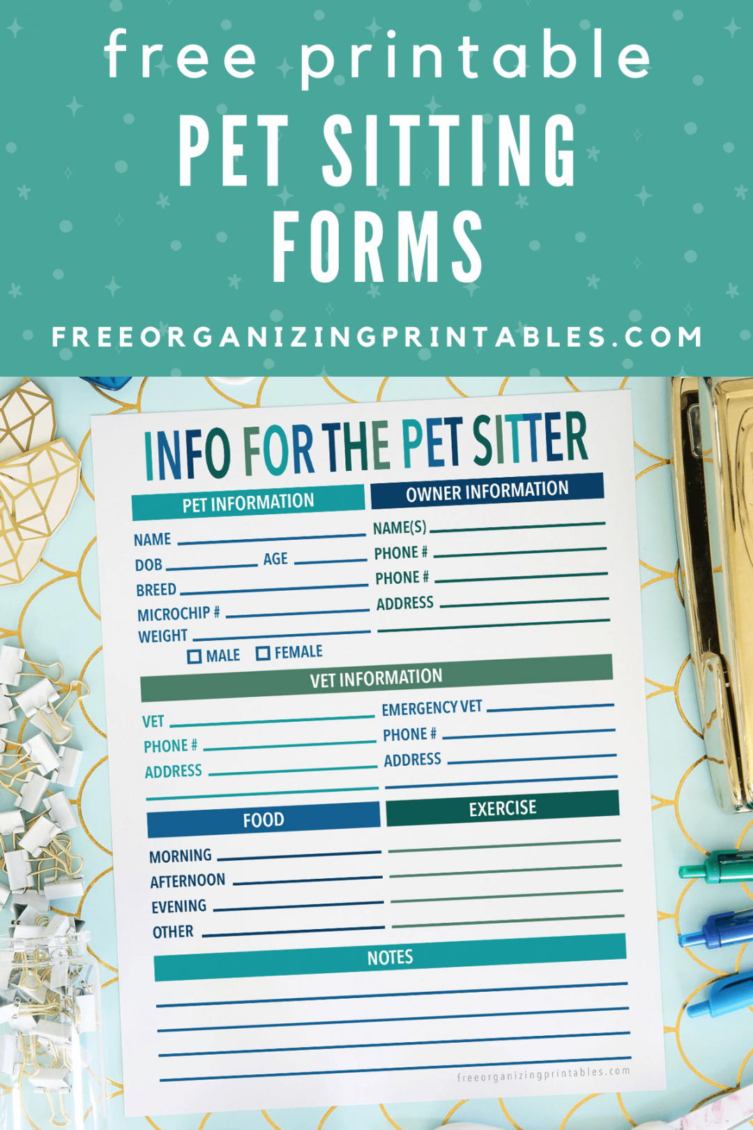 Free Printable Pet Sitter Forms FREE Printable A Z Free Printable Pet Sitter Forms FREE Printable A Z