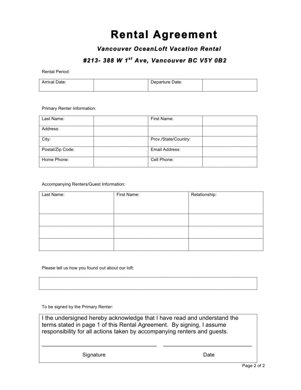 Free Printable Rv Rental Agreement Forms Printable Forms Free Online Free Printable Rv Rental Agreement Forms Printable Forms Free Online