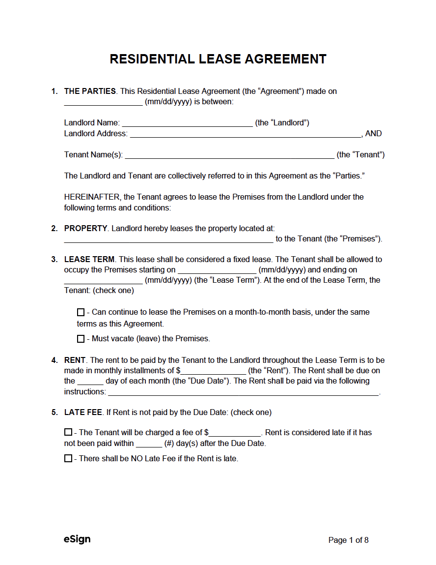 Free Rental Lease Agreement Templates 14 Residential Commercial Free Rental Lease Agreement Templates 14 Residential Commercial