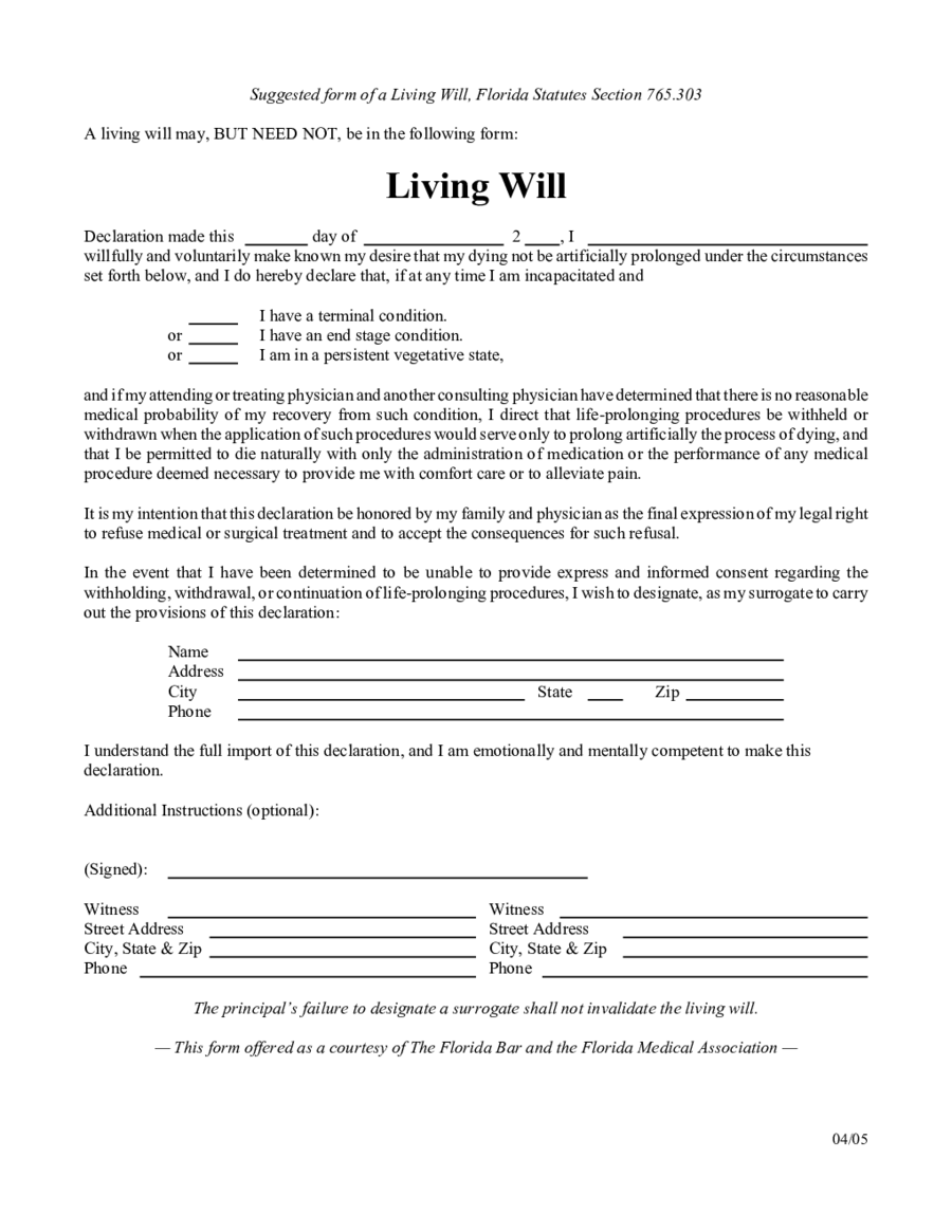 Living Will Form Uk Free Living Will Forms Free Printable