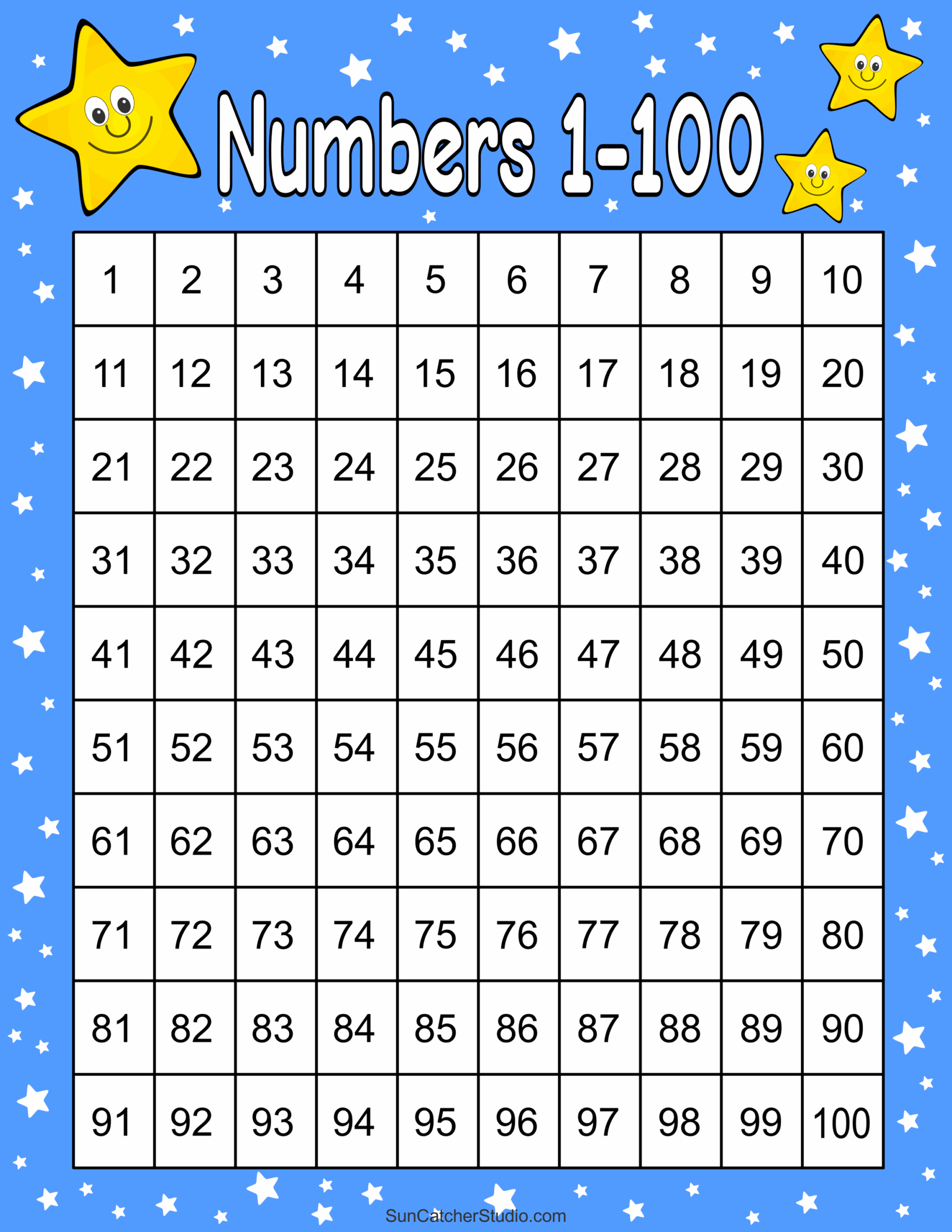 Number Chart With Pictures