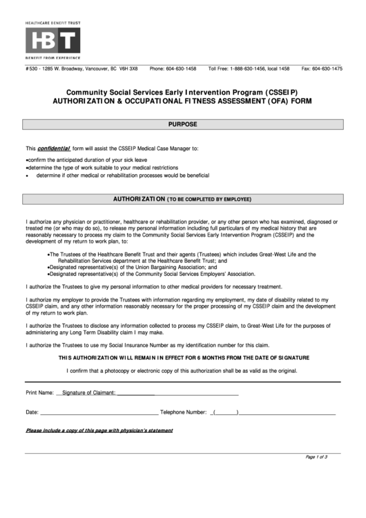 Ofa Printable Forms Printable Forms Free Online