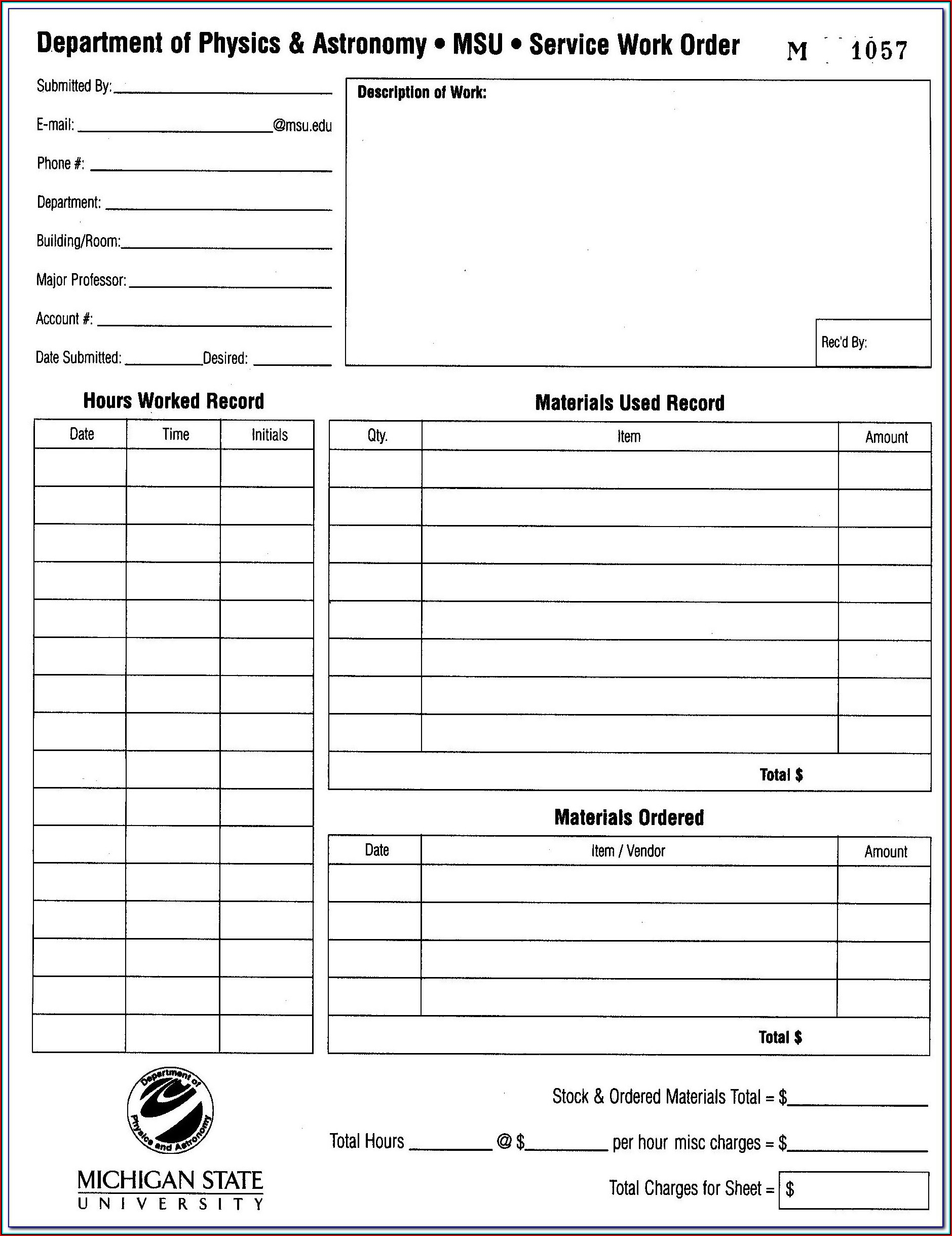 Printable Auto Repair Forms Printable Forms Free Online