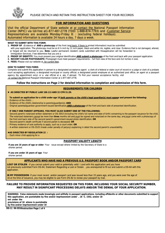 Printable Ds 11 Passport Form Printable Form 2024