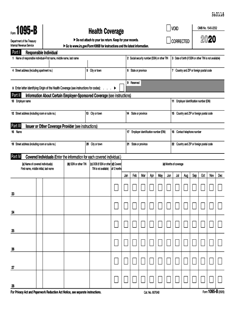 Printable Form 1095 Printable Forms Free Online
