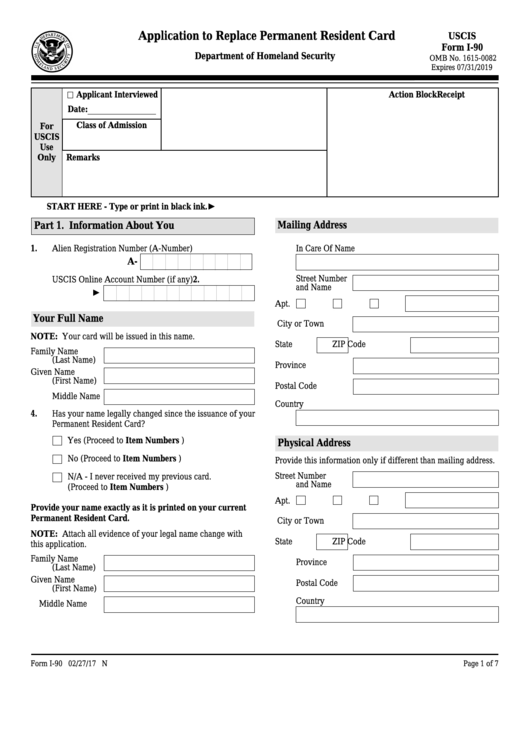 Printable I 90 Form Printable Form 2024