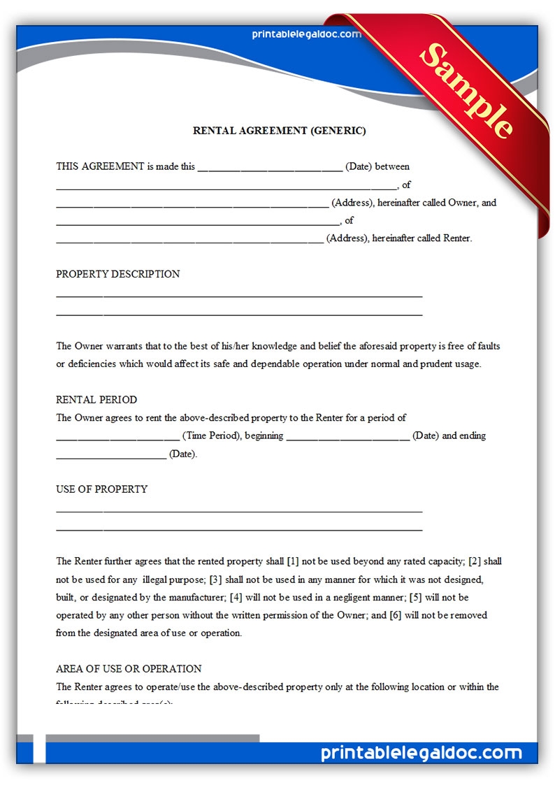 Printable Rental Agreement Form Printable Forms Free Online Printable Rental Agreement Form Printable Forms Free Online