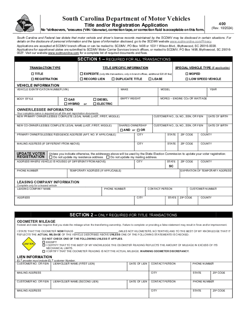 Scdmv Form 400 The Basics Scdmv Form 400 The Basics