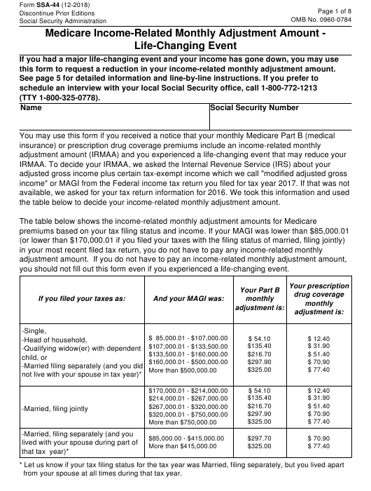 Ssa 44 Printable Form Printable Form 2024