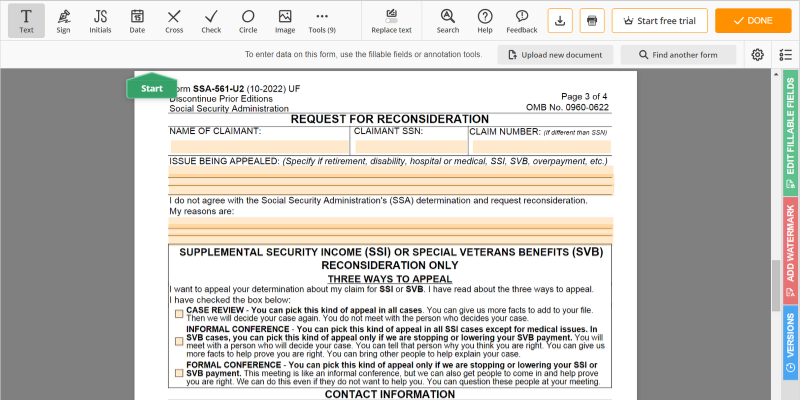 SSA 561 Form In PDF gt SSA 561 U2 Printable Form Free Fillable Request SSA 561 Form In PDF gt SSA 561 U2 Printable Form Free Fillable Request