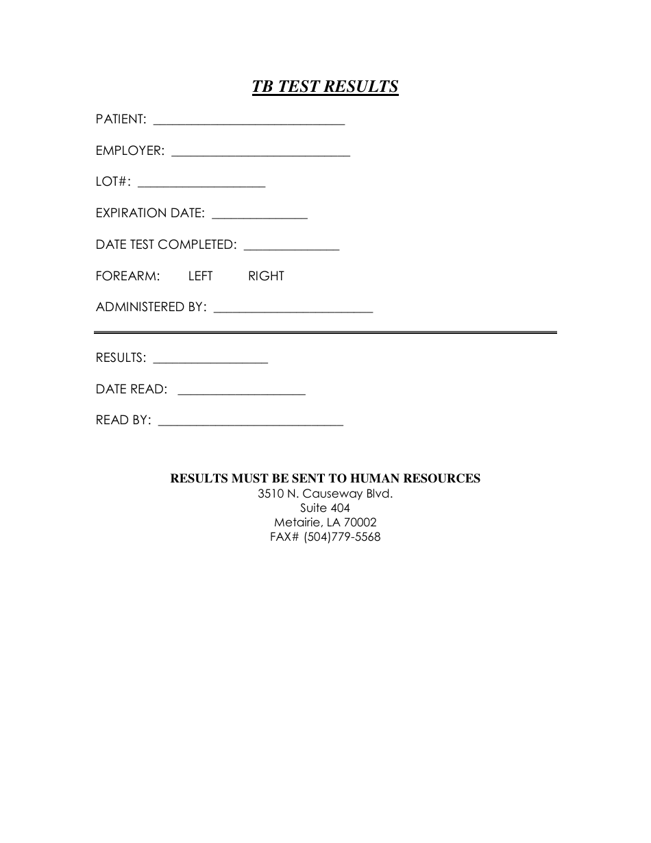 Tb Test Form Printable Printable Forms Free Online Tb Test Form Printable Printable Forms Free Online
